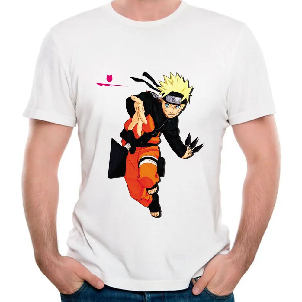 Naruto shippuden t camisa anime japonês shinobi kunoichi kunai