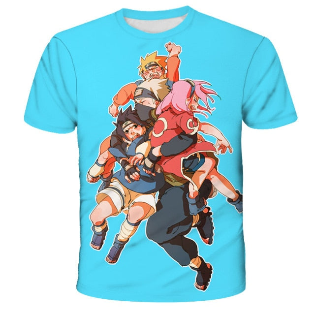 CAMISETA NARUTO, SASUKE E SAKURA