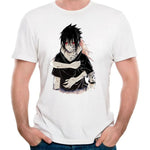 camiseta sasuke marca da maldicao em branco